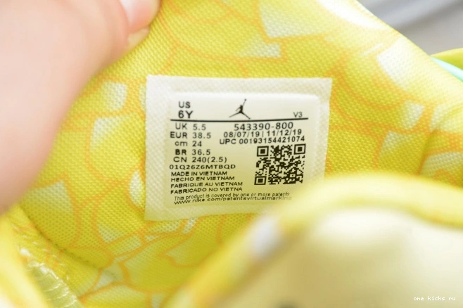 Rep 6 543390-800 Floral Dynamic Retro Jordan Air Yellow (GS) 0818